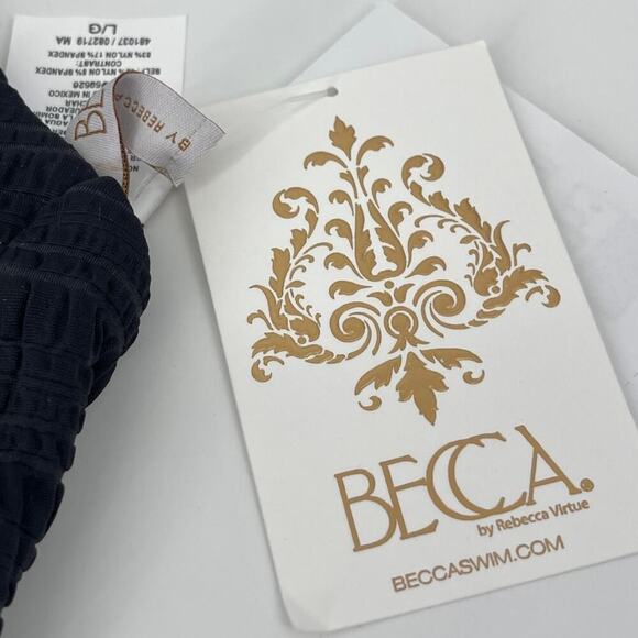 Becca Swim Coast Cutout One Piece Swimsuit Black Gold Size Large NEW with tags! - Picture 7 of 8